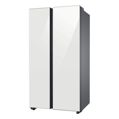 SAMSUNG 653 Litres 3 Star Frost Free Side by Side Door Smart Wifi Enabled Refrigerator with Twin Cooling Plus Technology (RS76CB81A312/HL, Clean White)