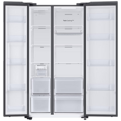 SAMSUNG 653 Litres 3 Star Frost Free Side by Side Door Smart Wifi Enabled Refrigerator with Twin Cooling Plus Technology (RS76CB81A312/HL, Clean White)