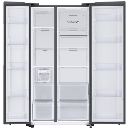 SAMSUNG 653 Litres 3 Star Frost Free Side by Side Door Smart Wifi Enabled Refrigerator with Twin Cooling Plus Technology (RS76CB81A312/HL, Clean White)