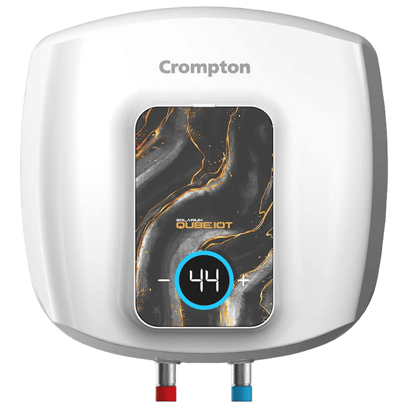 Crompton Solarium Qube IOT 15 Litre 5 Star Vertical Smart Geyser with Alexa & Google Assistant Compatibility (White)