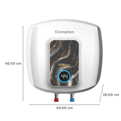 Crompton Solarium Qube IOT 15 Litre 5 Star Vertical Smart Geyser with Alexa & Google Assistant Compatibility (White)