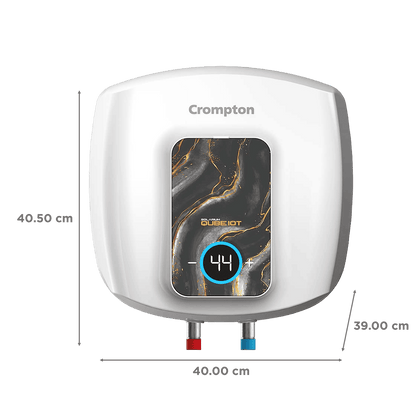 Crompton Solarium Qube IOT 15 Litre 5 Star Vertical Smart Geyser with Alexa & Google Assistant Compatibility (White)
