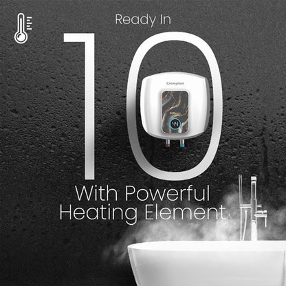 Crompton Solarium Qube IOT 25 Litre 5 Star Vertical Smart Geyser with Alexa & Google Assistant Compatibility (White)