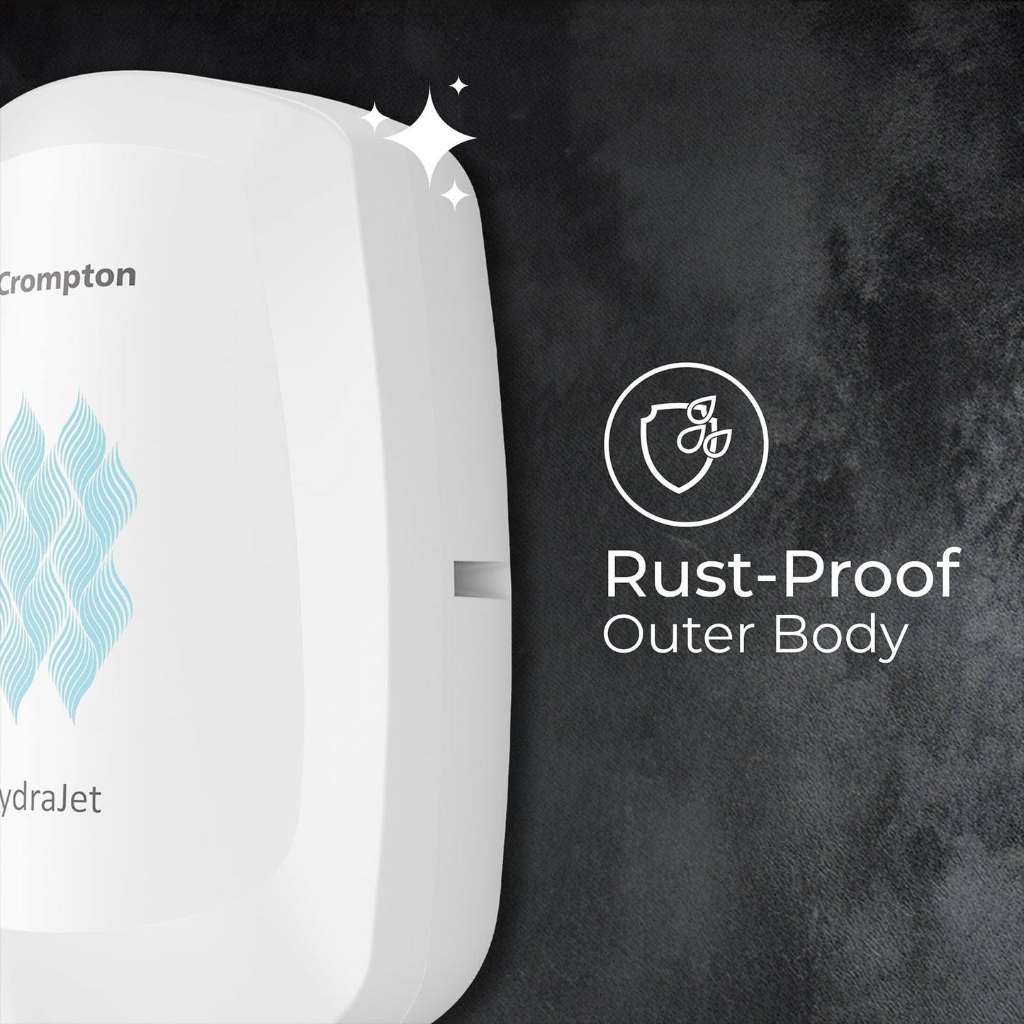 Crompton Hydrajet 3 Litre 5 Star Vertical Instant Geyser with Advanced 4 Level Safety (White)