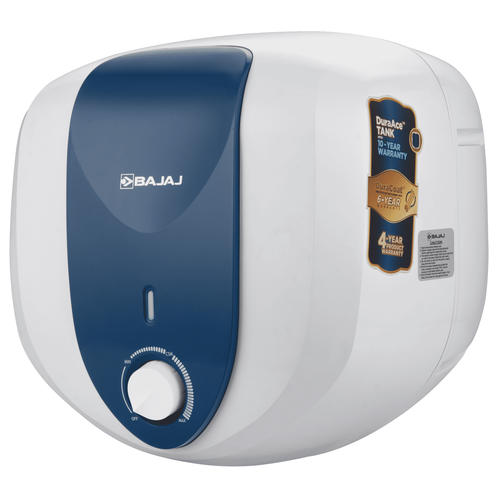 BAJAJ Armor Series Pentacle 10 Litre 5 Star Vertical Storage Geyser with Swirl Flow Technology (White and Blue)