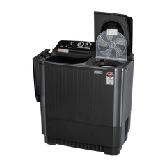 LG 8.5 kg 5 Star Semi Automatic Washing Machine with Roller Jet Pulsator (P8535SLMZ, Full Black)