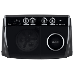 LG 8.5 kg 5 Star Semi Automatic Washing Machine with Roller Jet Pulsator (P8535SLMZ, Full Black)