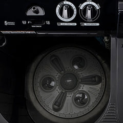 LG 8.5 kg 5 Star Semi Automatic Washing Machine with Roller Jet Pulsator (P8535SLMZ, Full Black)