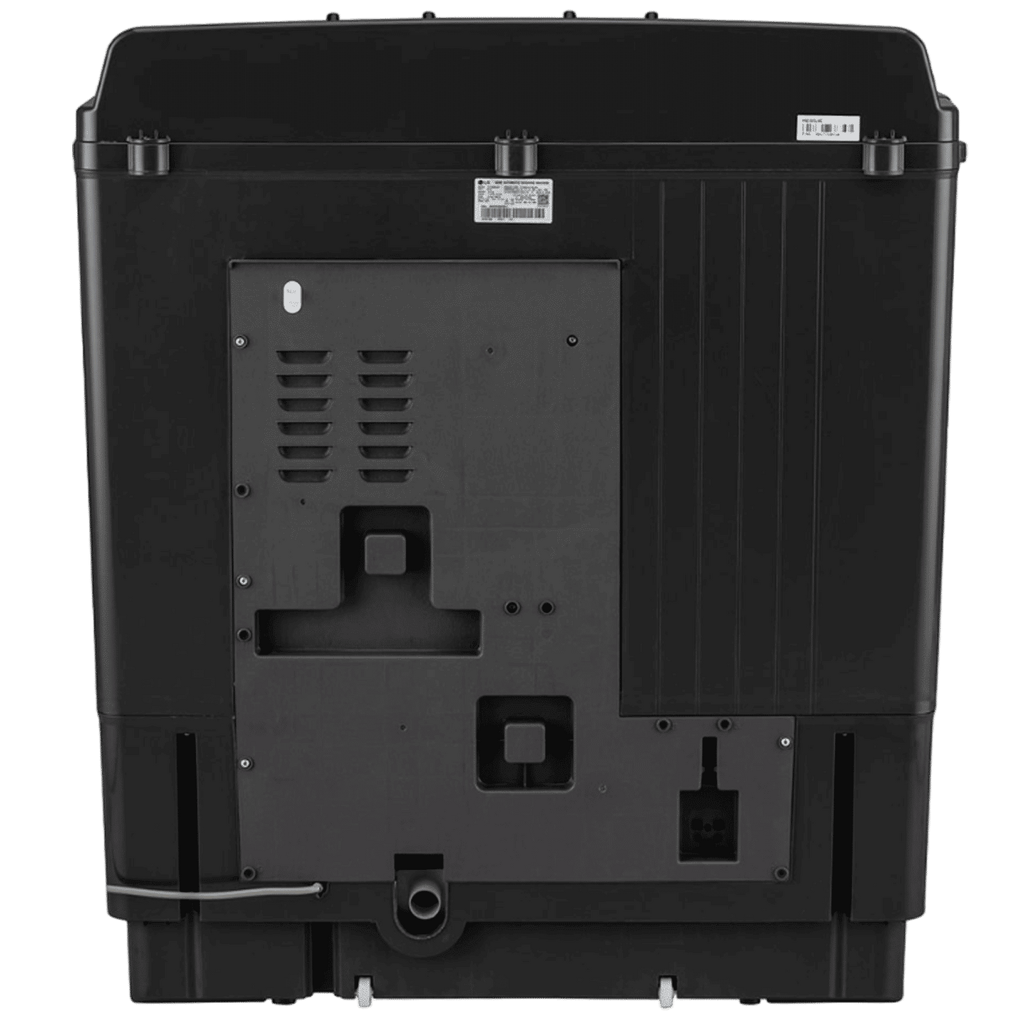 LG 8.5 kg 5 Star Semi Automatic Washing Machine with Roller Jet Pulsator (P8535SLMZ, Full Black)