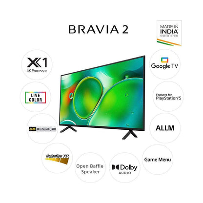 SONY BRAVIA 2 127 cm (50 inch) 4K Ultra HD LCD Smart Android TV with Auto HDR Tone Mapping(2024 Model)