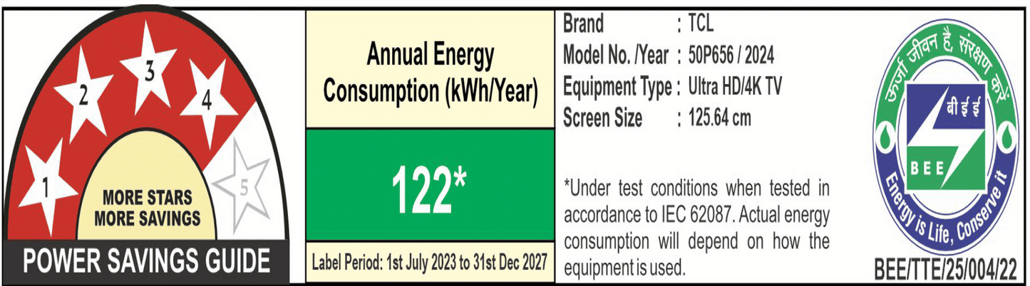 TCL V6B 127 cm (50 inch) 4K Ultra HD LED Google TV with Dynamic Colour Enhancement