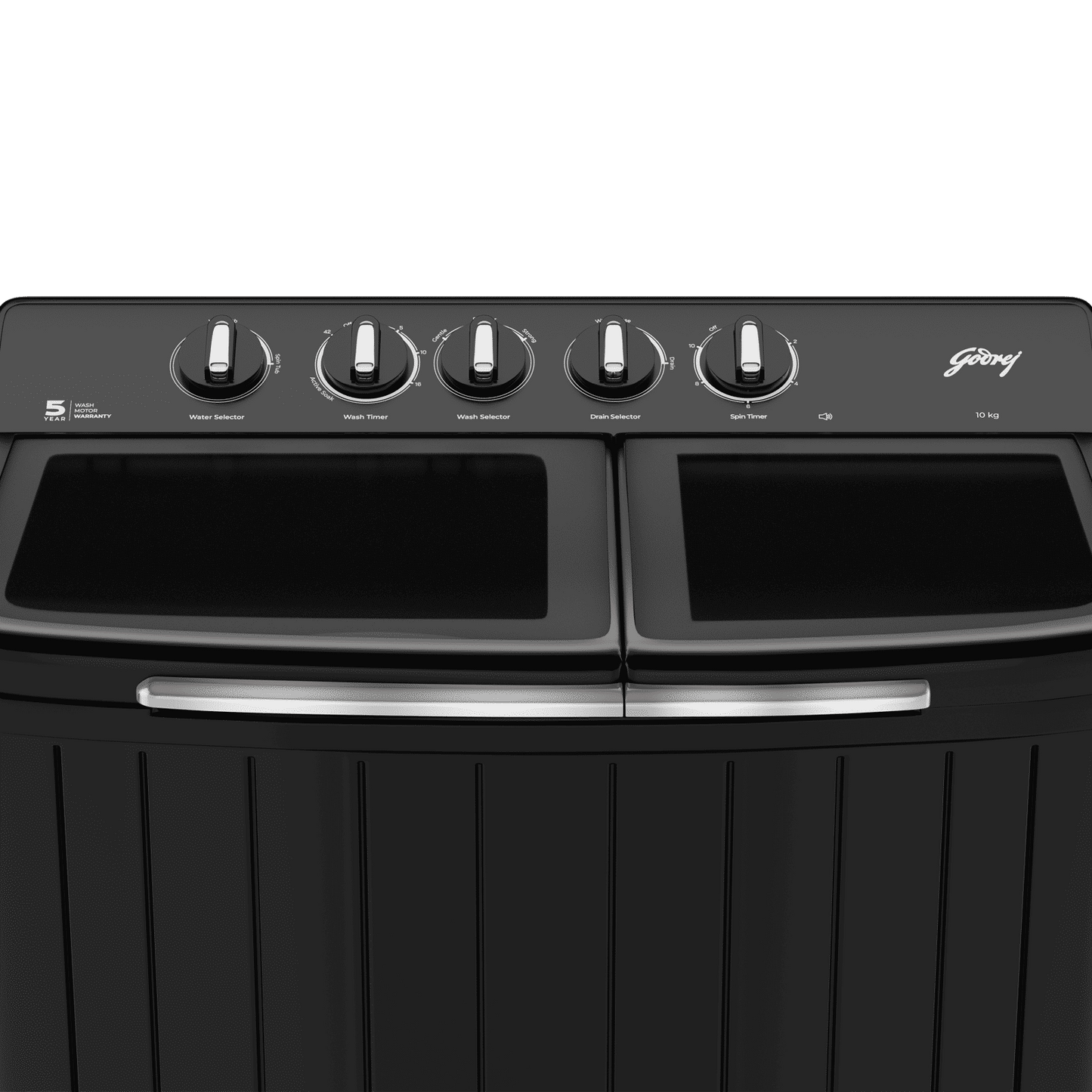 Godrej 10 kg 5 Star Semi Automatic Washing Machine with Aqua Power Pulsator (Edge Rio, WS EDGE RIO 100 5.0 TB3 SLGR, Slate Grey)