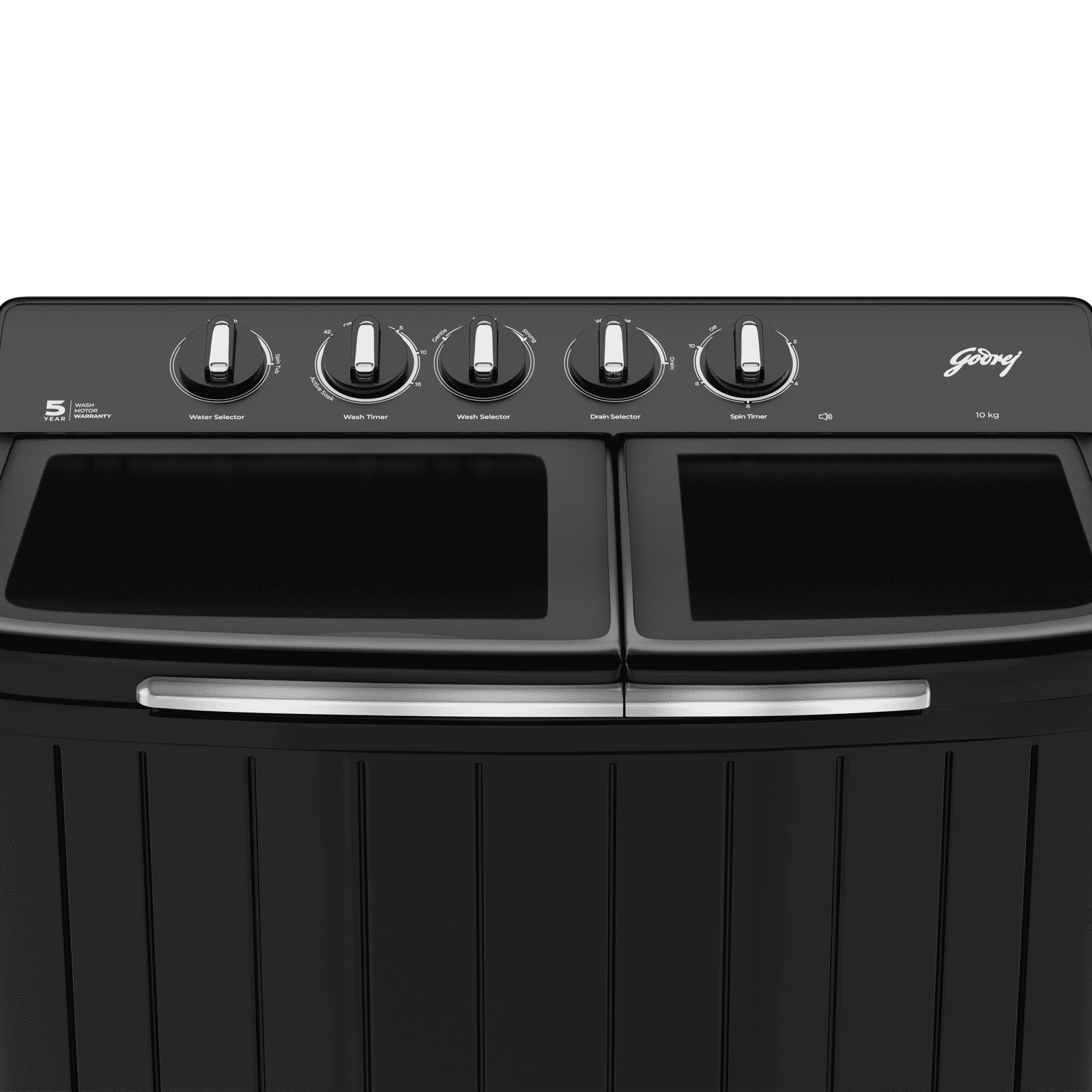 Godrej 10 kg 5 Star Semi Automatic Washing Machine with Aqua Power Pulsator (Edge Rio, WS EDGE RIO 100 5.0 TB3 SLGR, Slate Grey)