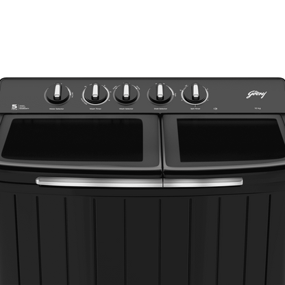 Godrej 10 kg 5 Star Semi Automatic Washing Machine with Aqua Power Pulsator (Edge Rio, WS EDGE RIO 100 5.0 TB3 SLGR, Slate Grey)