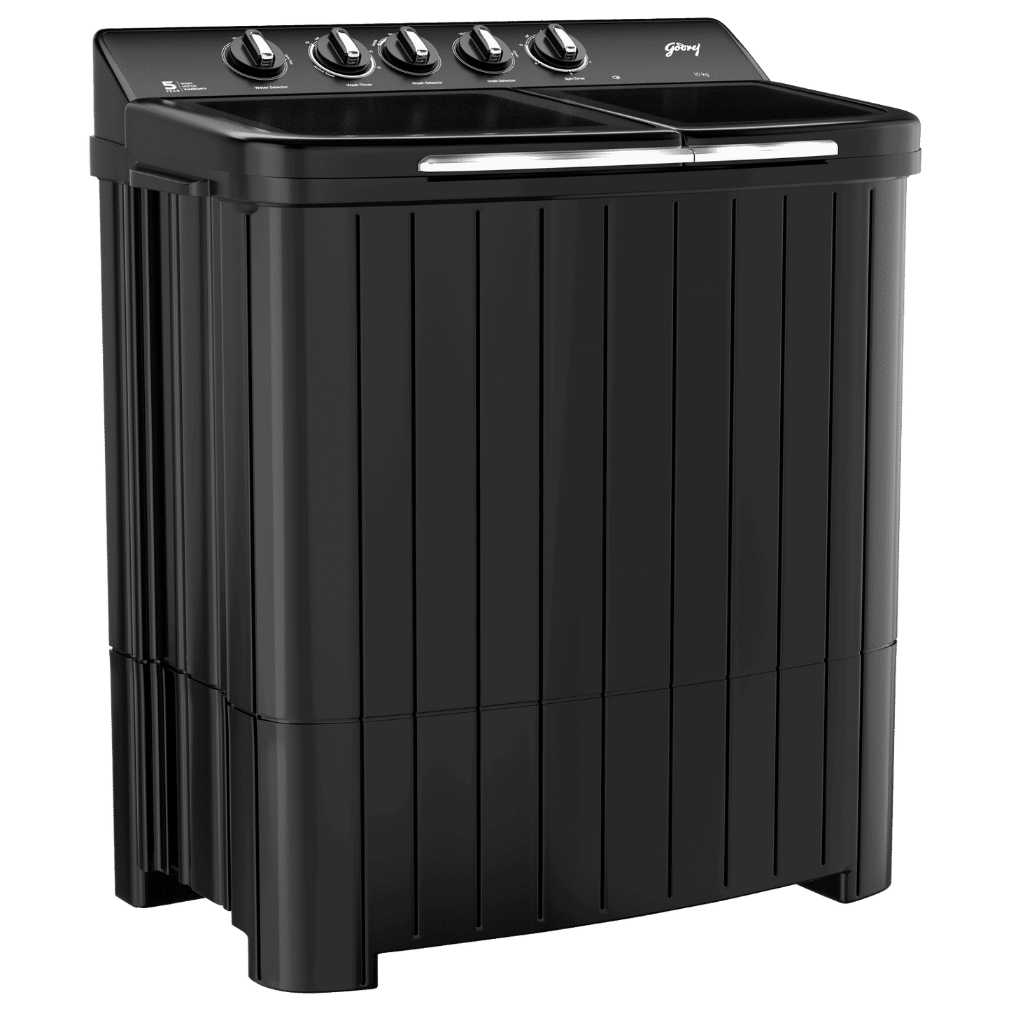 Godrej 10 kg 5 Star Semi Automatic Washing Machine with Aqua Power Pulsator (Edge Rio, WS EDGE RIO 100 5.0 TB3 SLGR, Slate Grey)