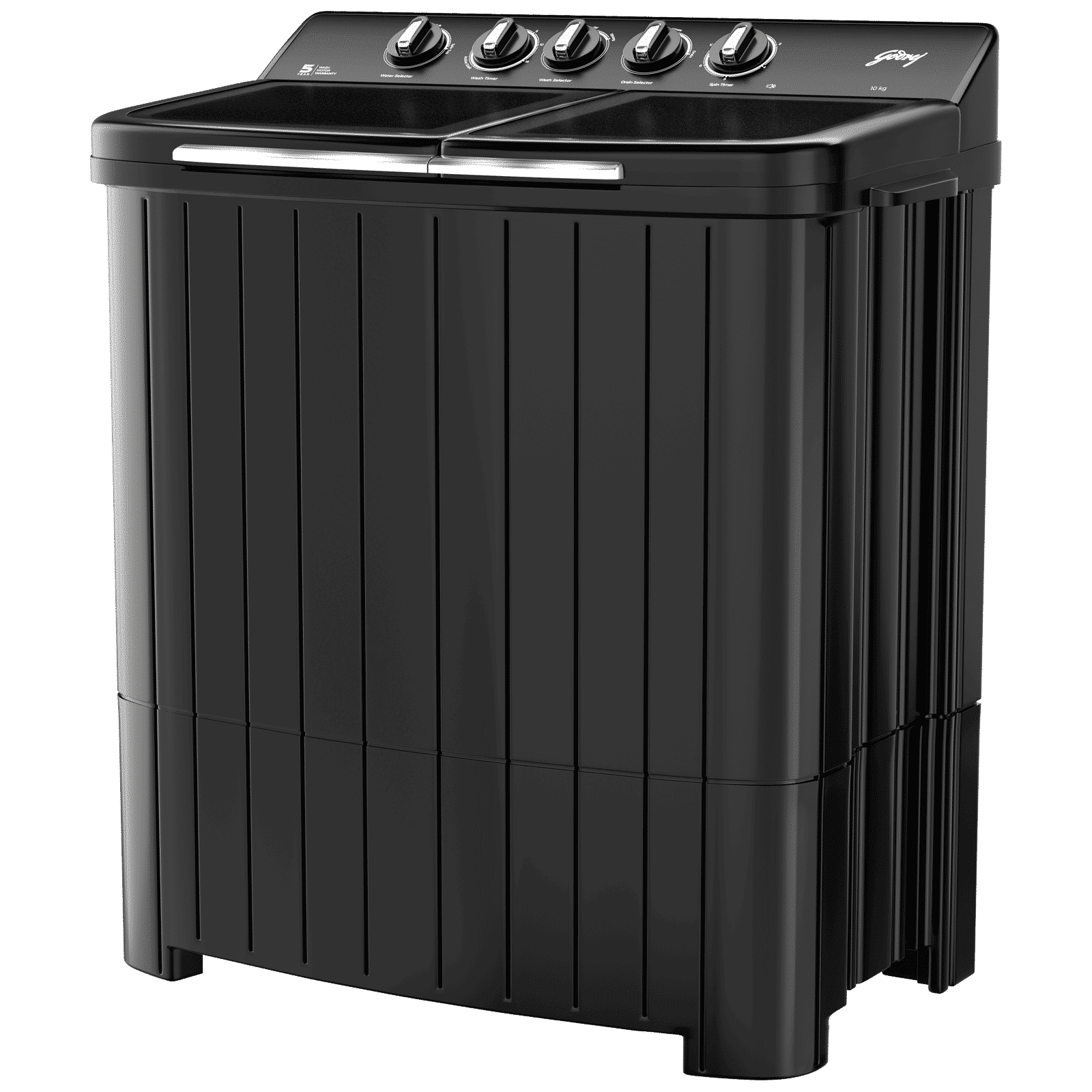 Godrej 10 kg 5 Star Semi Automatic Washing Machine with Aqua Power Pulsator (Edge Rio, WS EDGE RIO 100 5.0 TB3 SLGR, Slate Grey)