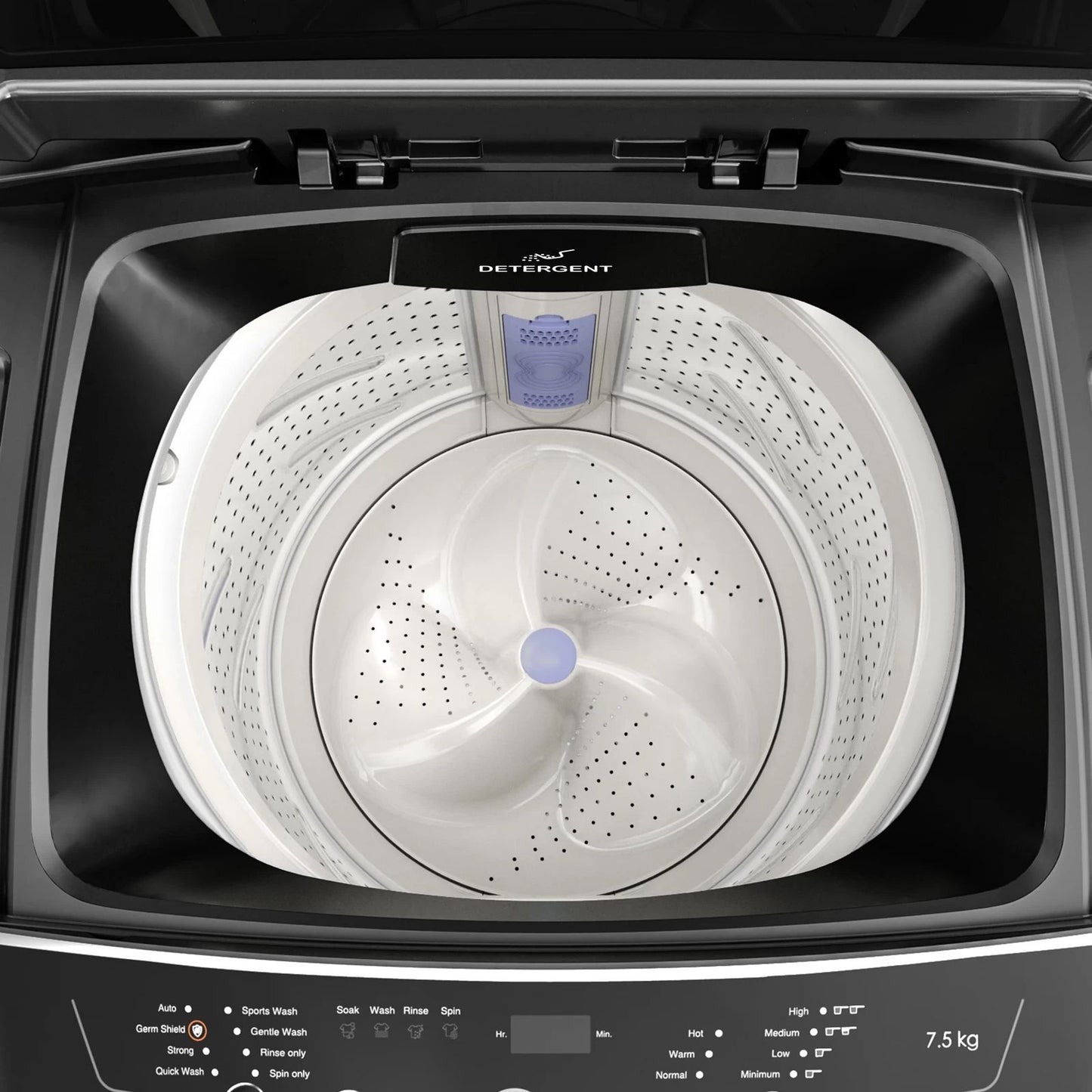 Godrej 7.5 kg 5 Star Fully Automatic Top Load Washing Machine (Magnus, WTEON MGNS 75 5.0 FDTG MTBK, Built In Heater, Metallic Black)