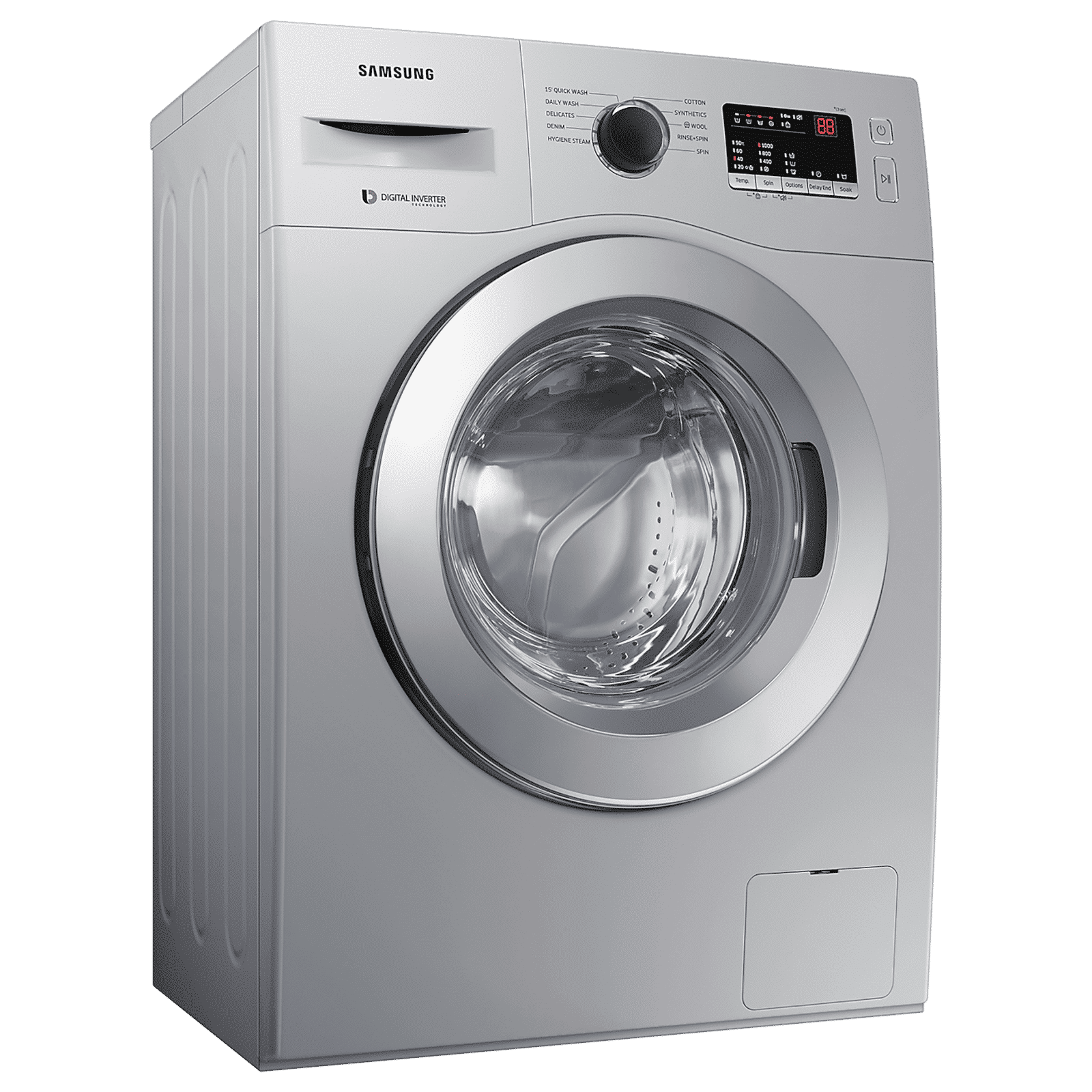 SAMSUNG 7 kg 5 Star Fully Automatic Front Load Washing Machine (WW70R20GLSS/TL, DIT Motor, Silver)