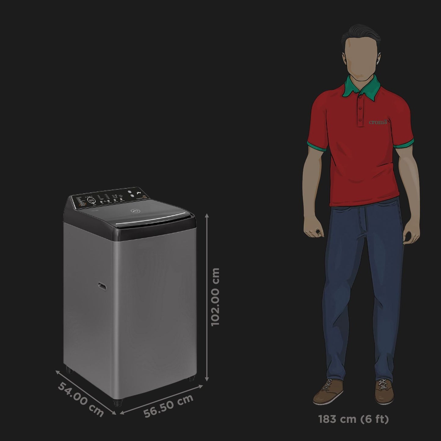 Godrej 8 kg 5 Star Fully Automatic Top Load Washing Machine (Velvet, WTEON VLVT 80 5.0 FDTS MTBK, Built In Heater, Metallic Black)