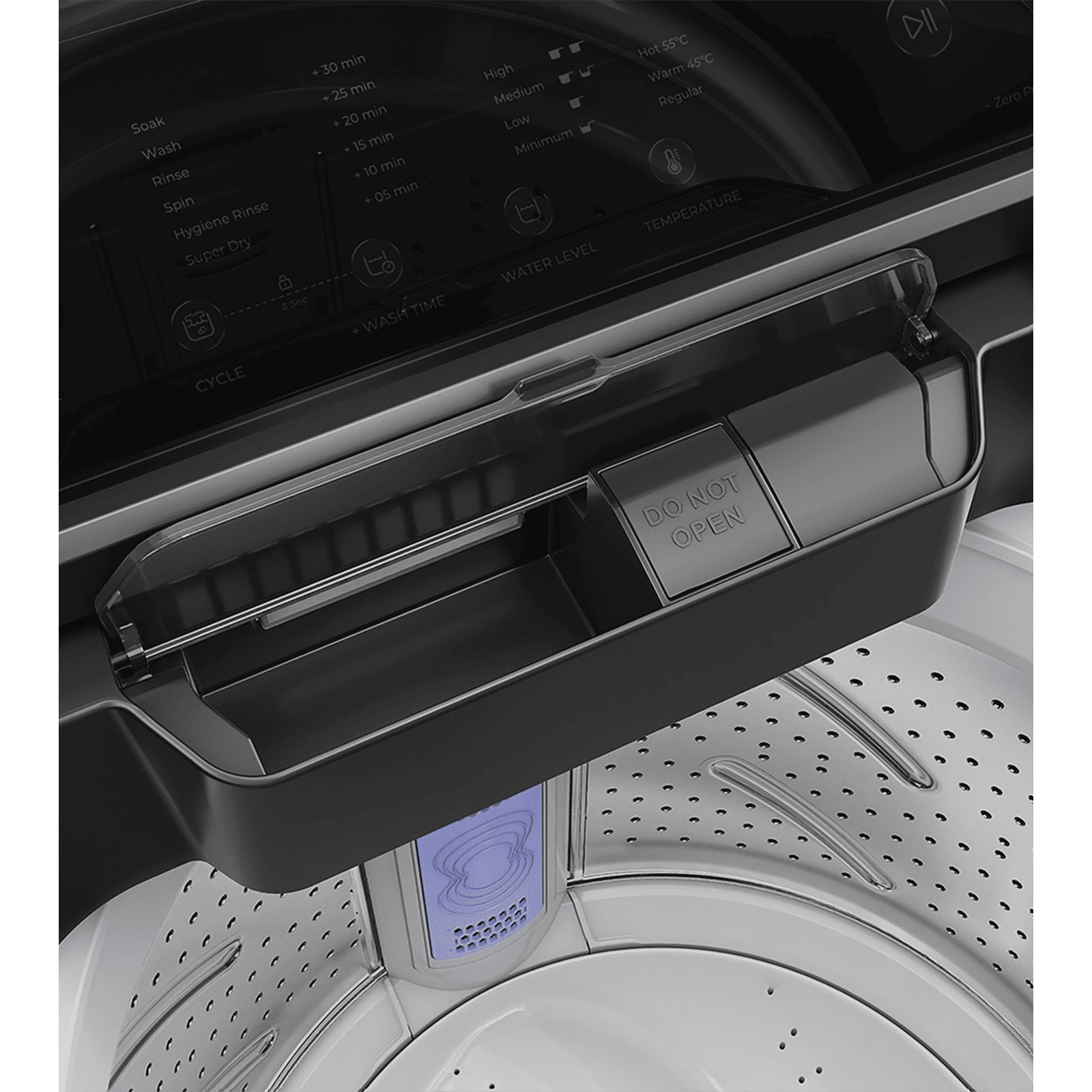 Godrej 8 kg 5 Star Fully Automatic Top Load Washing Machine (Velvet, WTEON VLVT 80 5.0 FDTS MTBK, Built In Heater, Metallic Black)