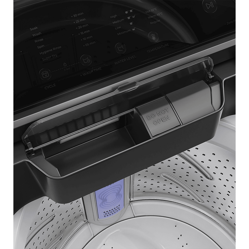 Godrej 8 kg 5 Star Fully Automatic Top Load Washing Machine (Velvet, WTEON VLVT 80 5.0 FDTS MTBK, Built In Heater, Metallic Black)