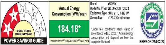SONY BRAVIA 2 127 cm (50 inch) 4K Ultra HD LCD Smart Android TV with Auto Low Latency Mode (2024 Model)