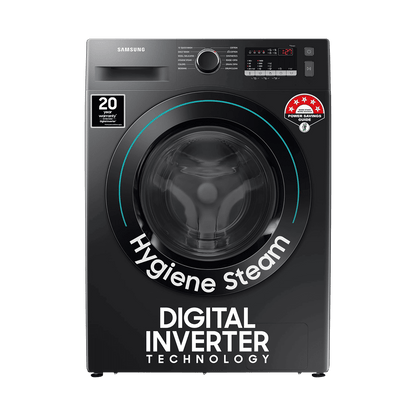 SAMSUNG 9 kg 5 Star Inverter Fully Automatic Front Load Washing Machine (WW90T4040CB1TL, Digital Inverter Motor, Black)