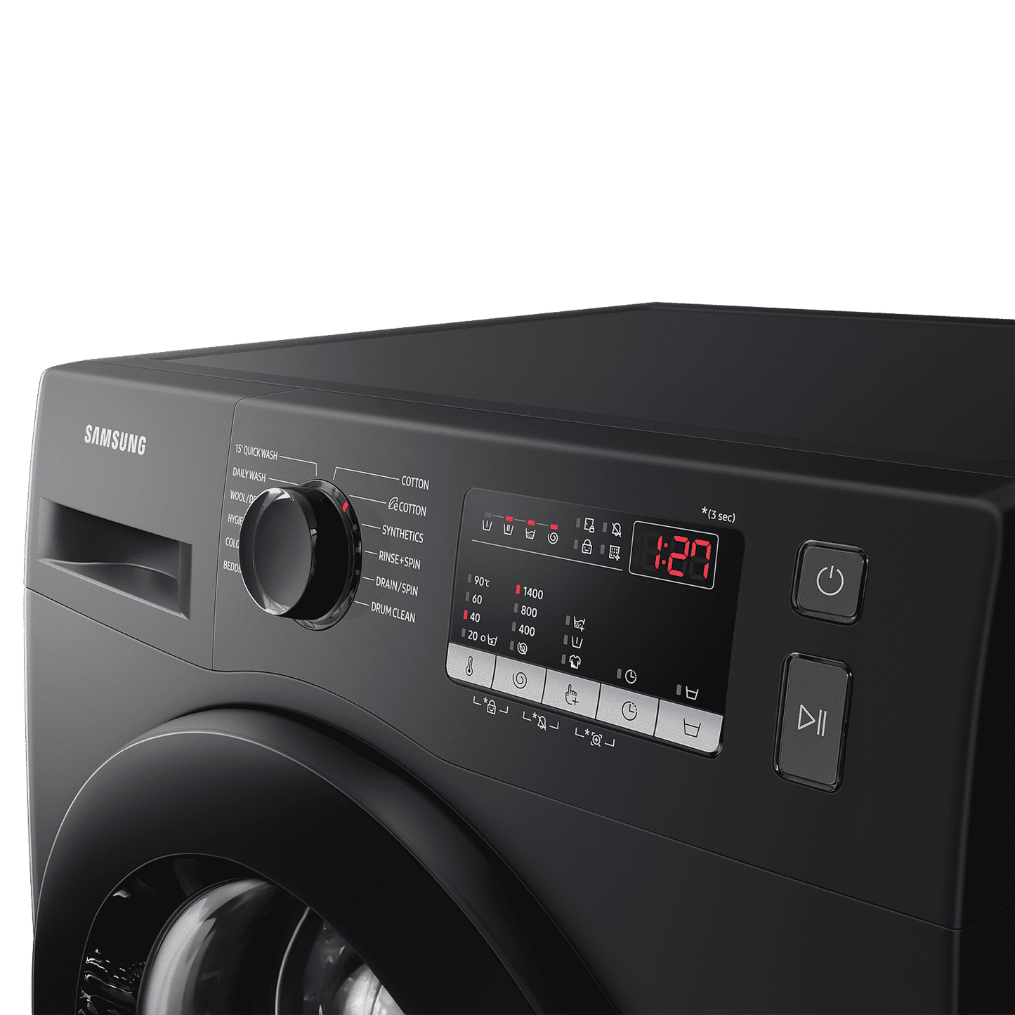 SAMSUNG 9 kg 5 Star Inverter Fully Automatic Front Load Washing Machine (WW90T4040CB1TL, Digital Inverter Motor, Black)