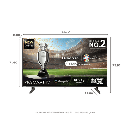 Hisense A65N 139.7 cm (55 inch) LED 4K Ultra HD Google TV with Dolby Vision & Dolby Digital (2024 model)