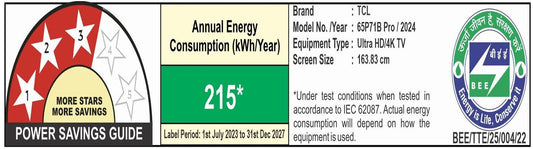 TCL P71B Pro 165.1 cm (65 inch) QLED 4K Ultra HD Google TV with AiPQ Processor