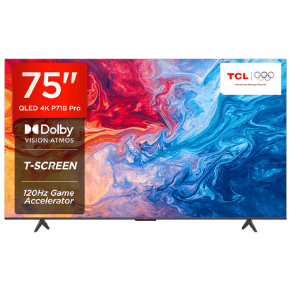 TCL P71B Pro 190.5 cm (75 inch) QLED 4K Ultra HD Smart Google TV with Dolby Vision and Dolby Atmos (2024 model)