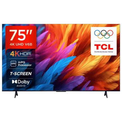 TCL V6B 190.5 cm (75 inch) 4K Ultra HD LED Smart Google TV with Dolby Audio( 2024 Model)