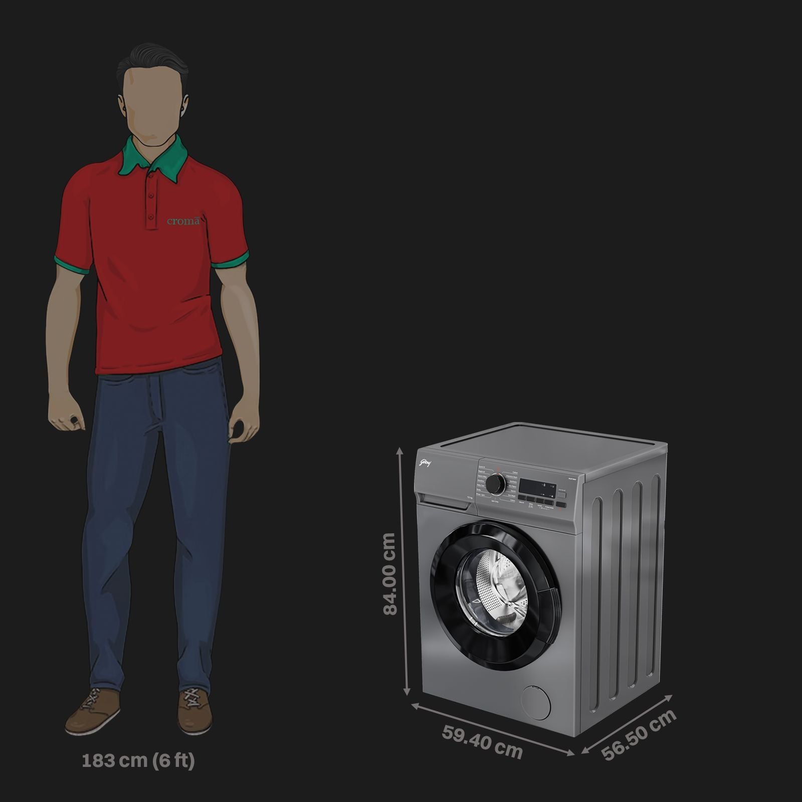 Godrej 7 kg 5 Star Fully Automatic Front Load Washing Machine (Argon, WFEON ARG 7014 FEBDT SLSR, In-built Heater, Silver Stream)