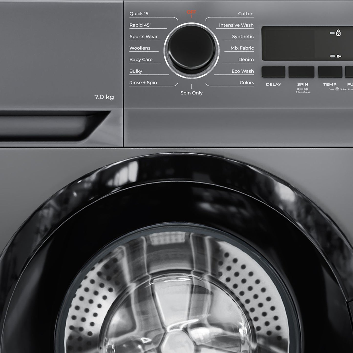 Godrej 7 kg 5 Star Fully Automatic Front Load Washing Machine (Argon, WFEON ARG 7014 FEBDT SLSR, In-built Heater, Silver Stream)