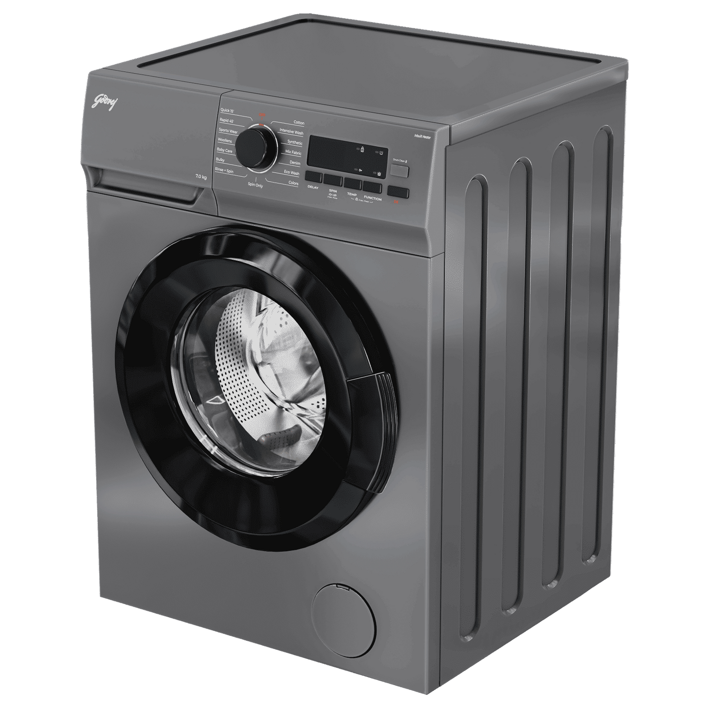 Godrej 7 kg 5 Star Fully Automatic Front Load Washing Machine (Argon, WFEON ARG 7014 FEBDT SLSR, In-built Heater, Silver Stream)