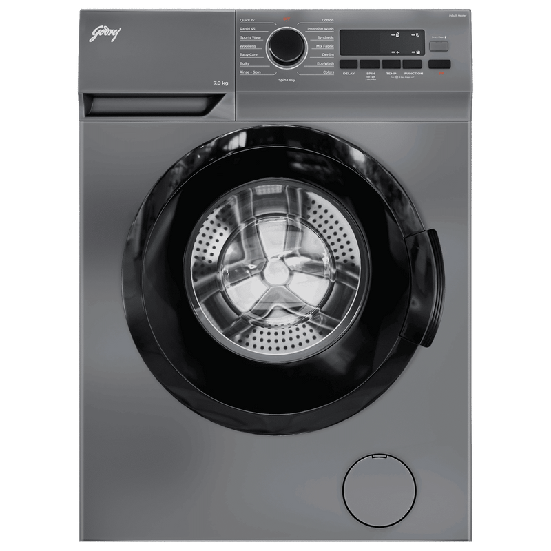 Godrej 7 kg 5 Star Fully Automatic Front Load Washing Machine (Argon, WFEON ARG 7014 FEBDT SLSR, In-built Heater, Silver Stream)