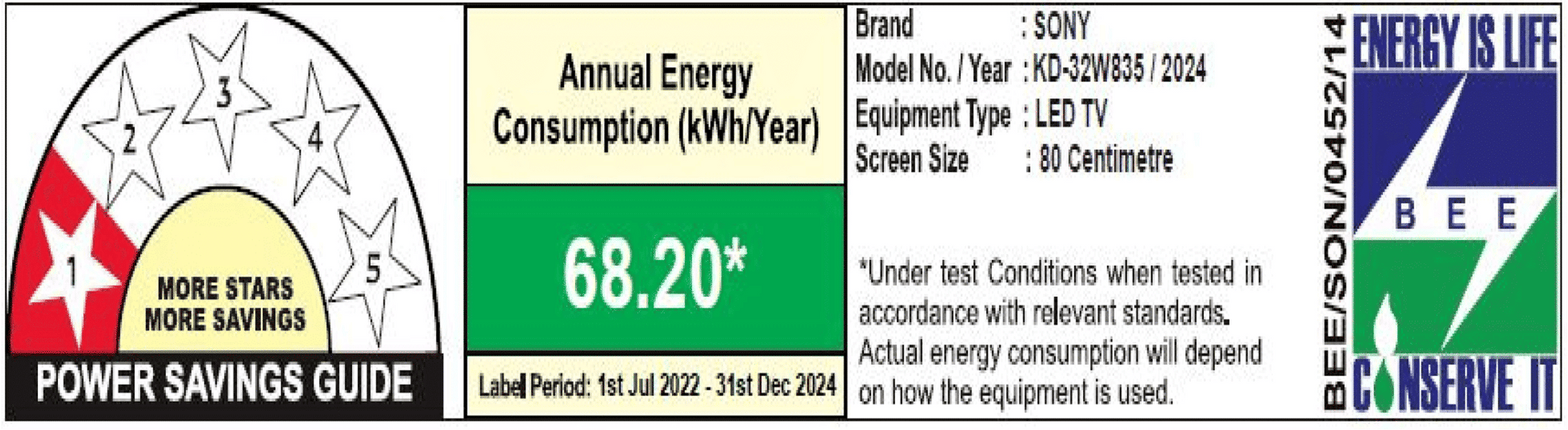 SONY Bravia 80 cm (32 inch) HD Ready LED Smart Google TV with Chromecast Built In (2024 model)