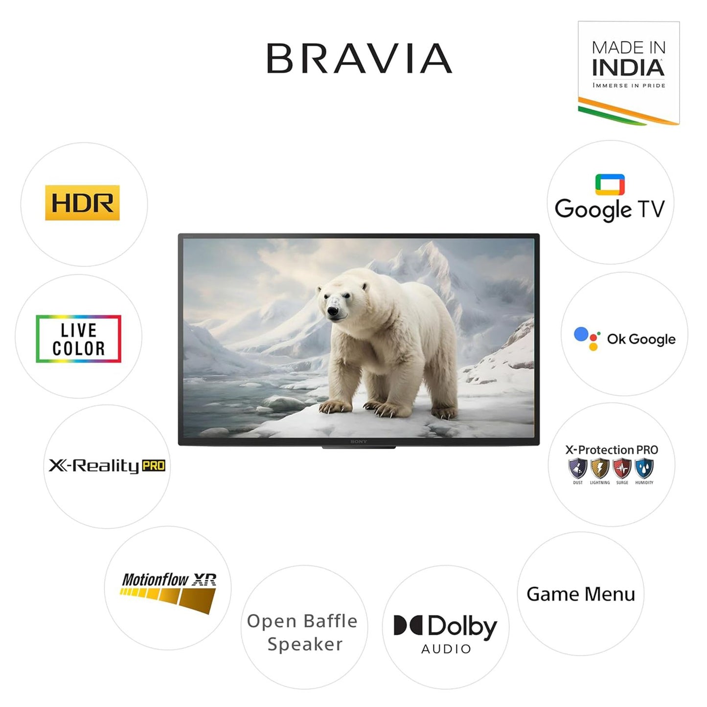 SONY W825 Series 81.28 cm (32 inch) HD Ready LED Smart Android TV with Chromecast Built In (2024 model)