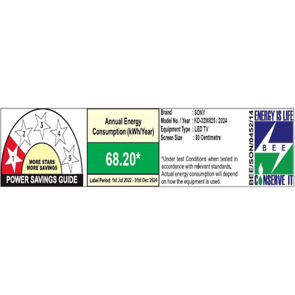 SONY W825 Series 81.28 cm (32 inch) HD Ready LED Smart Android TV with Chromecast Built In (2024 model)