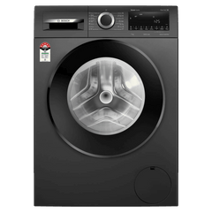 BOSCH 7 kg 5 Star Fully Automatic Front Load Washing Machine (Series 4, WGA12208IN, Anti Stain Program, Black)