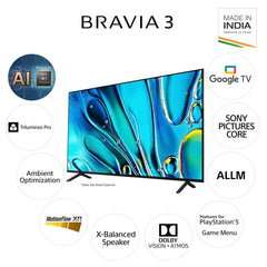 SONY BRAVIA 3 139.7 cm (55 inch) 4K Ultra HD LCD Smart Android TV with Auto Low Latency Mode (2024 Model)