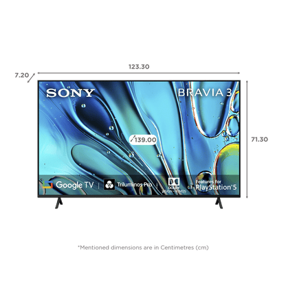 SONY BRAVIA 3 139.7 cm (55 inch) 4K Ultra HD LCD Smart Android TV with Auto Low Latency Mode (2024 Model)
