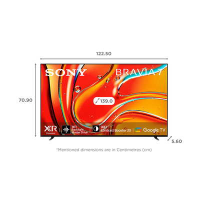 SONY BRAVIA 7 139.7 cm (55 inch) Mini LED 4K Ultra HD Smart Android TV with Dolby Vision & Dolby Atmos (2024 model)