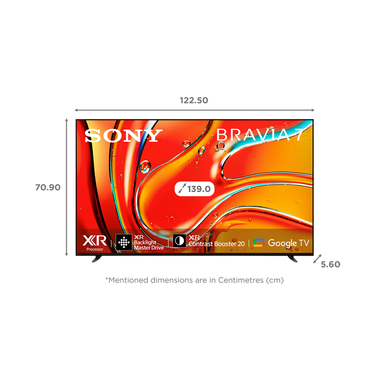 SONY BRAVIA 7 139.7 cm (55 inch) Mini LED 4K Ultra HD Smart Android TV with Dolby Vision & Dolby Atmos (2024 model)