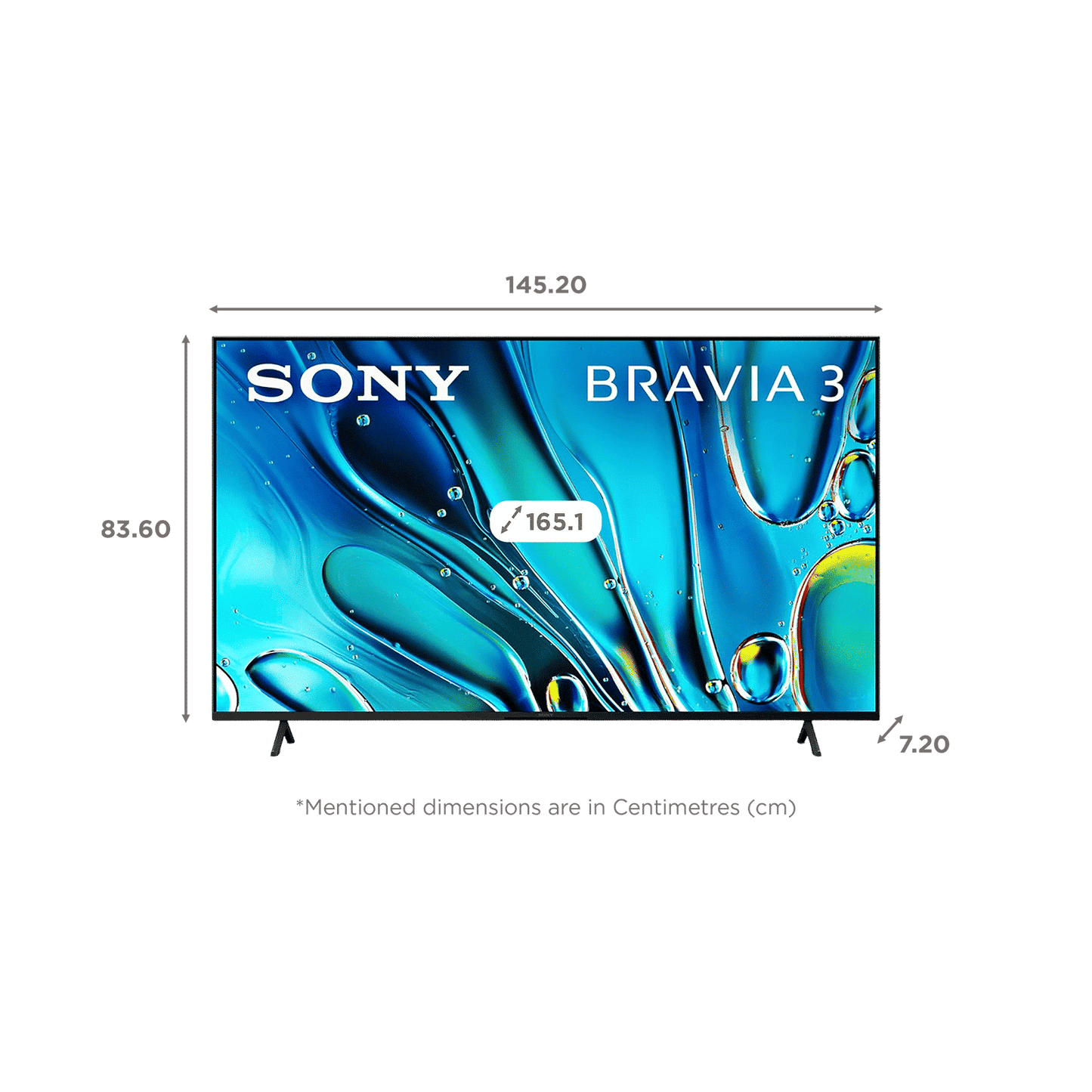 SONY BRAVIA 3 165.1 cm (65 inch) LCD 4K Ultra HD Smart Android TV with Dolby Vision & Dolby Atmos (2024 model)