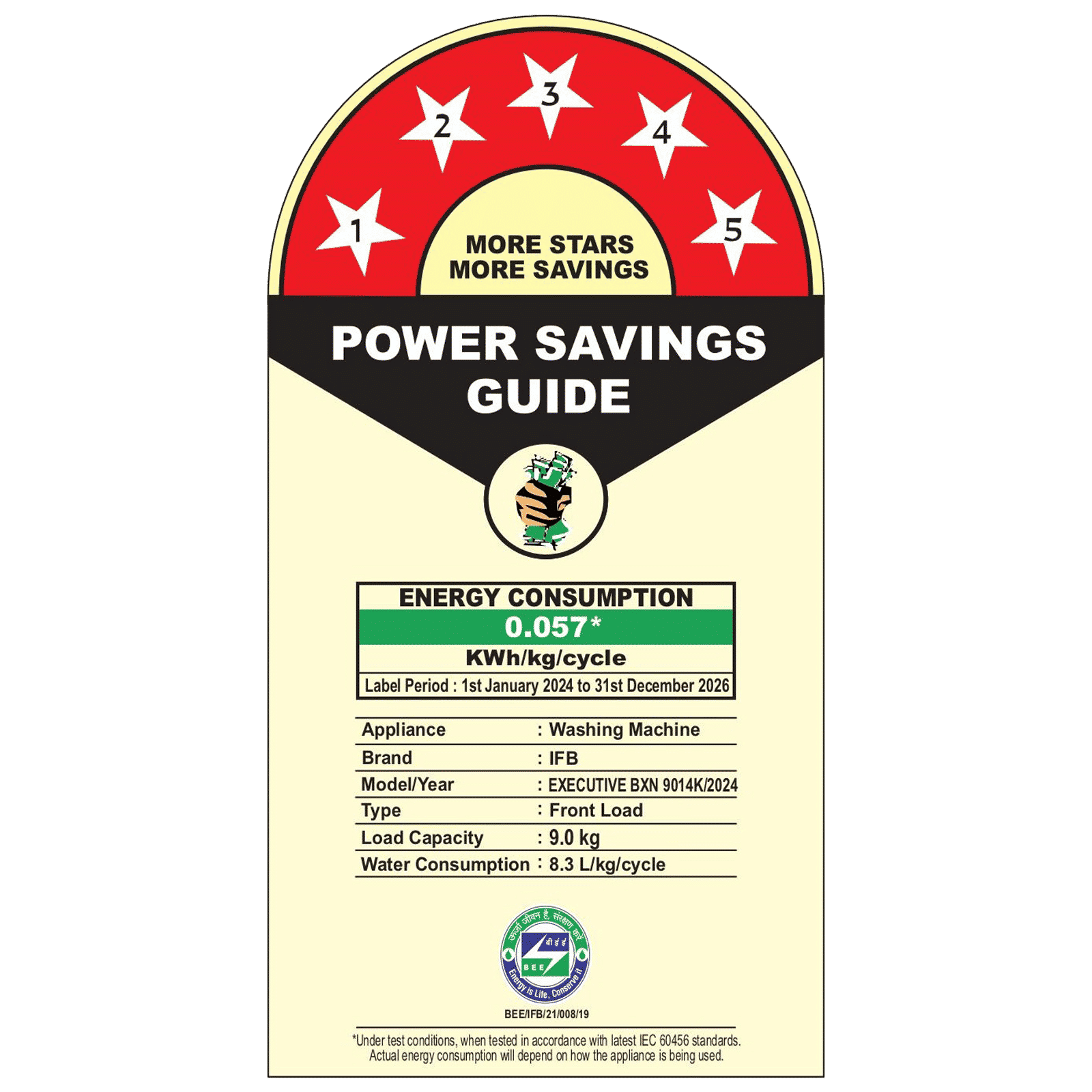 IFB 9 kg 5 Star Wi-Fi Inverter Fully Automatic Front Load Washing Machine (Executive BXN 9014K, AI Technology, Black)