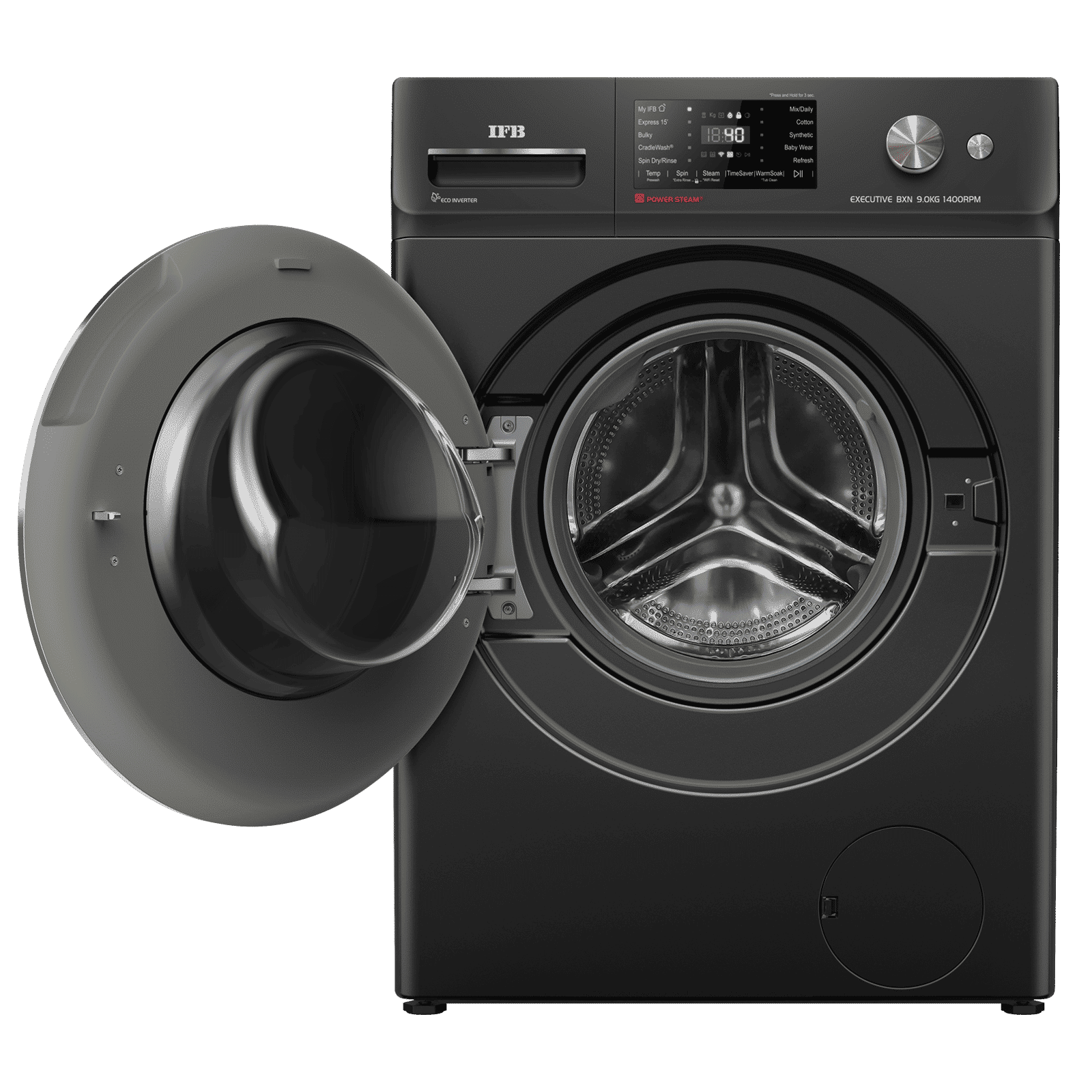 IFB 9 kg 5 Star Wi-Fi Inverter Fully Automatic Front Load Washing Machine (Executive BXN 9014K, AI Technology, Black)
