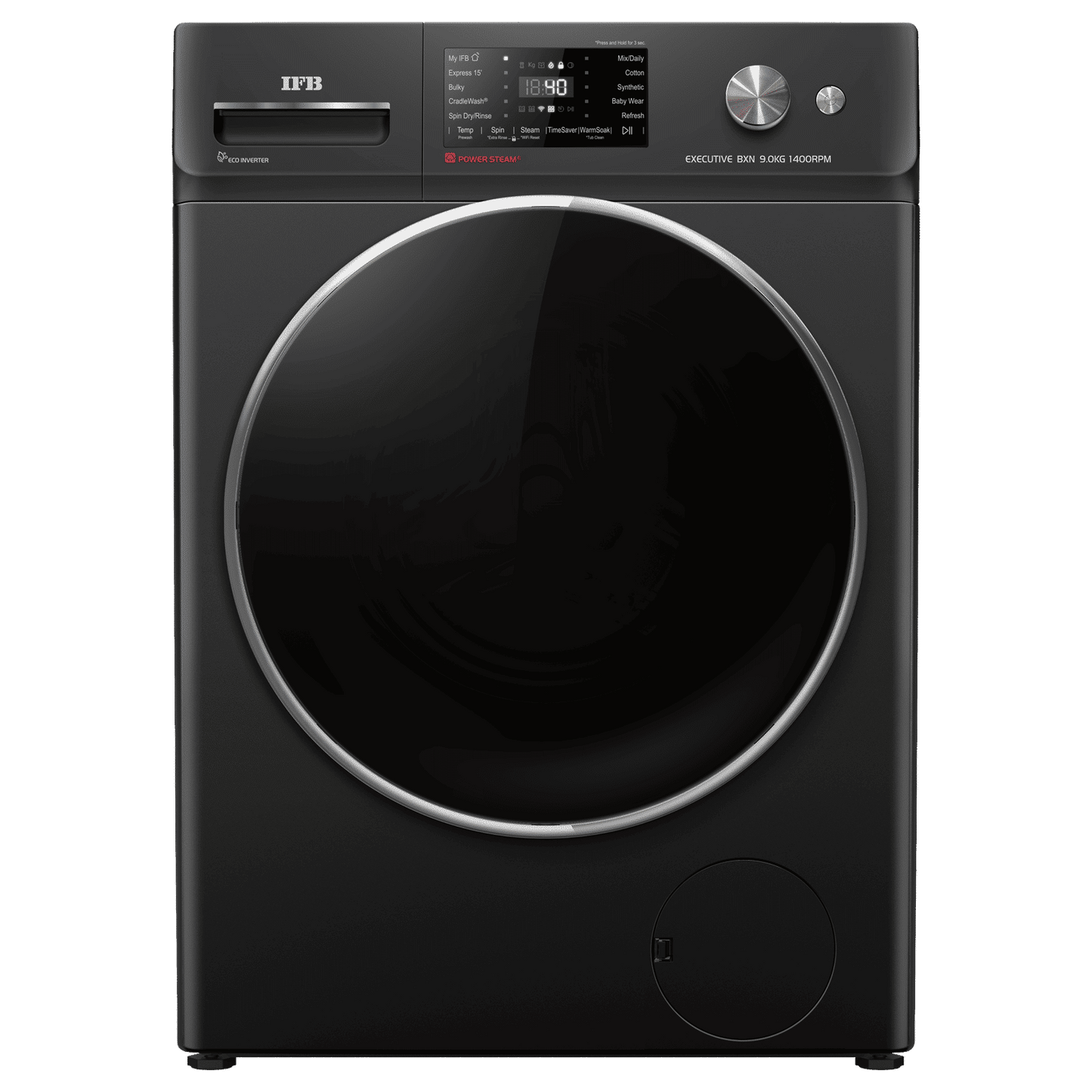 IFB 9 kg 5 Star Wi-Fi Inverter Fully Automatic Front Load Washing Machine (Executive BXN 9014K, AI Technology, Black)