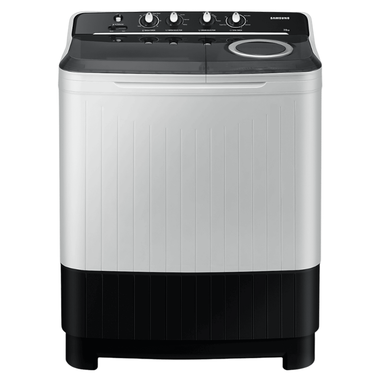 SAMSUNG 9 kg 5 Star Semi Automatic Washing Machine with Hexa Storm Pulsator (WT90C4260GG/TL, Light Grey)