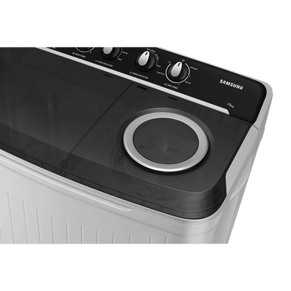 SAMSUNG 9 kg 5 Star Semi Automatic Washing Machine with Hexa Storm Pulsator (WT90C4260GG/TL, Light Grey)